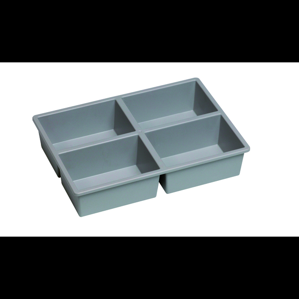 Storsystem Plastic Division Stortray Insert Divider, Gray, 7.75 in W, 5.75 in H, 4 PK CE4003-4